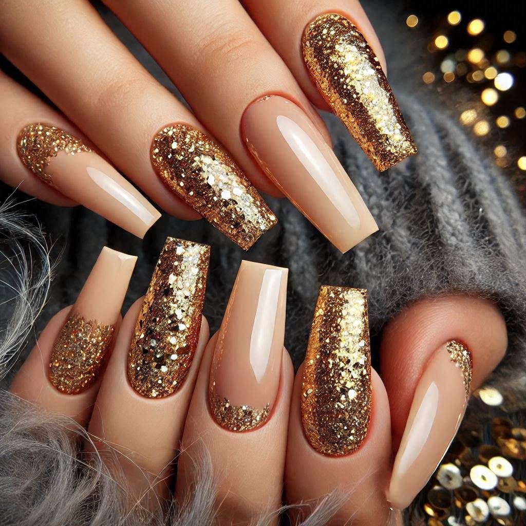 glitter nail